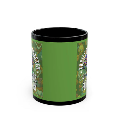 Easily Distracted by Heinous Fuckery Little Jinx Green Mug by theGreenDragonTavern.shop