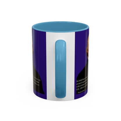 We hold these truths to be self-evident Dark Purple Accent Mug by theGreenDragonTavern.shop