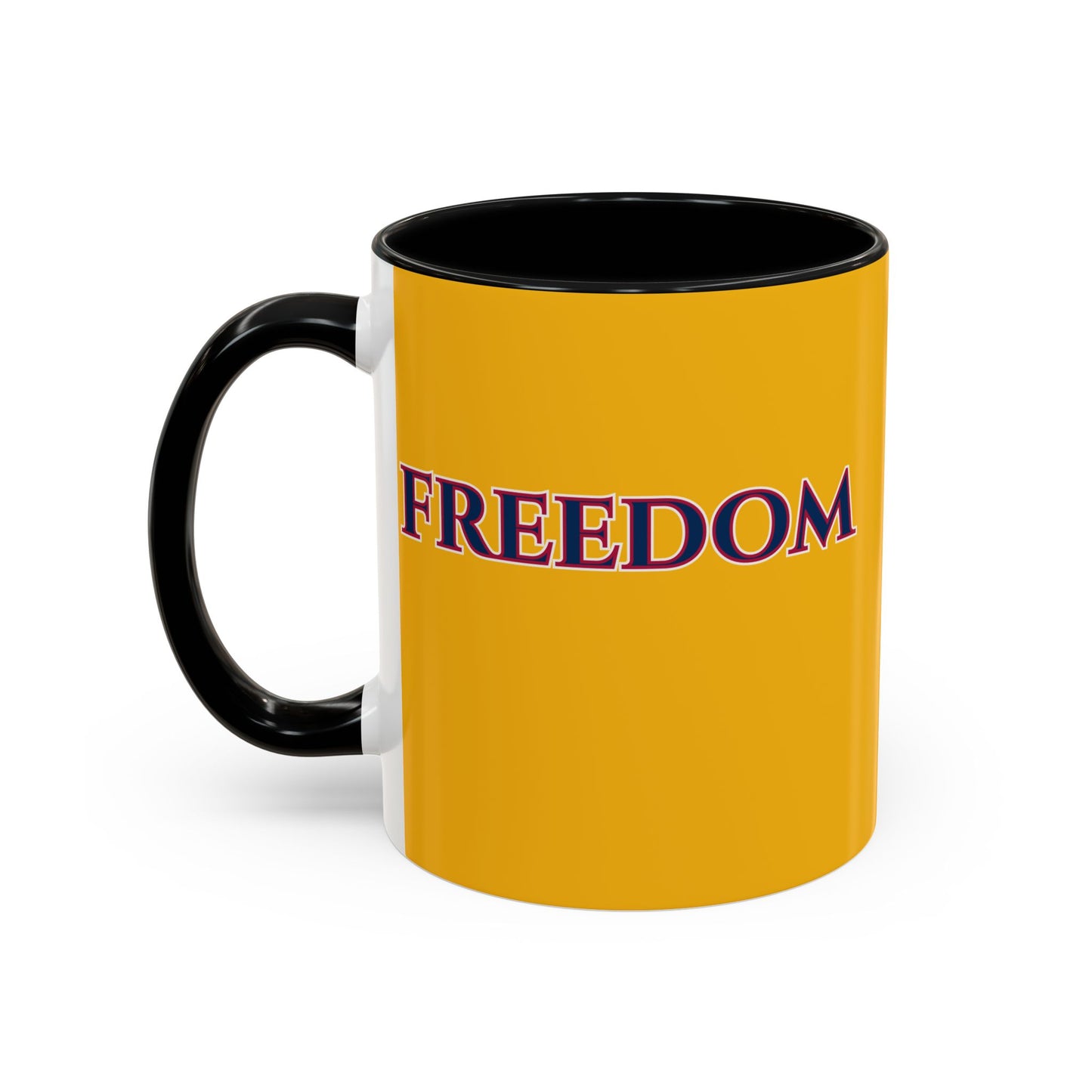 Freedom, Yellow Accent Mug by theGreenDragonTavern.shop