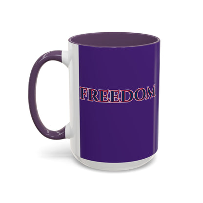 Freedom, Dark Purple Accent Mug by theGreenDragonTavern.shop
