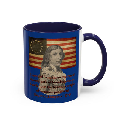 Deborah Sampson, America's Mulan Dark Blue Accent Mug by theGreenDragonTavern.shop