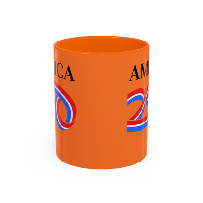 America 250 Orange Accent Mug by theGreenDragonTavern.shop