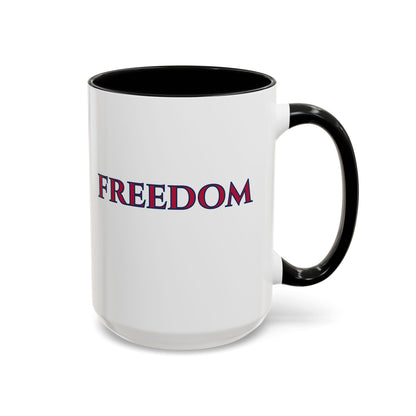 Freedom, White Accent Mug by theGreenDragonTavern.shop
