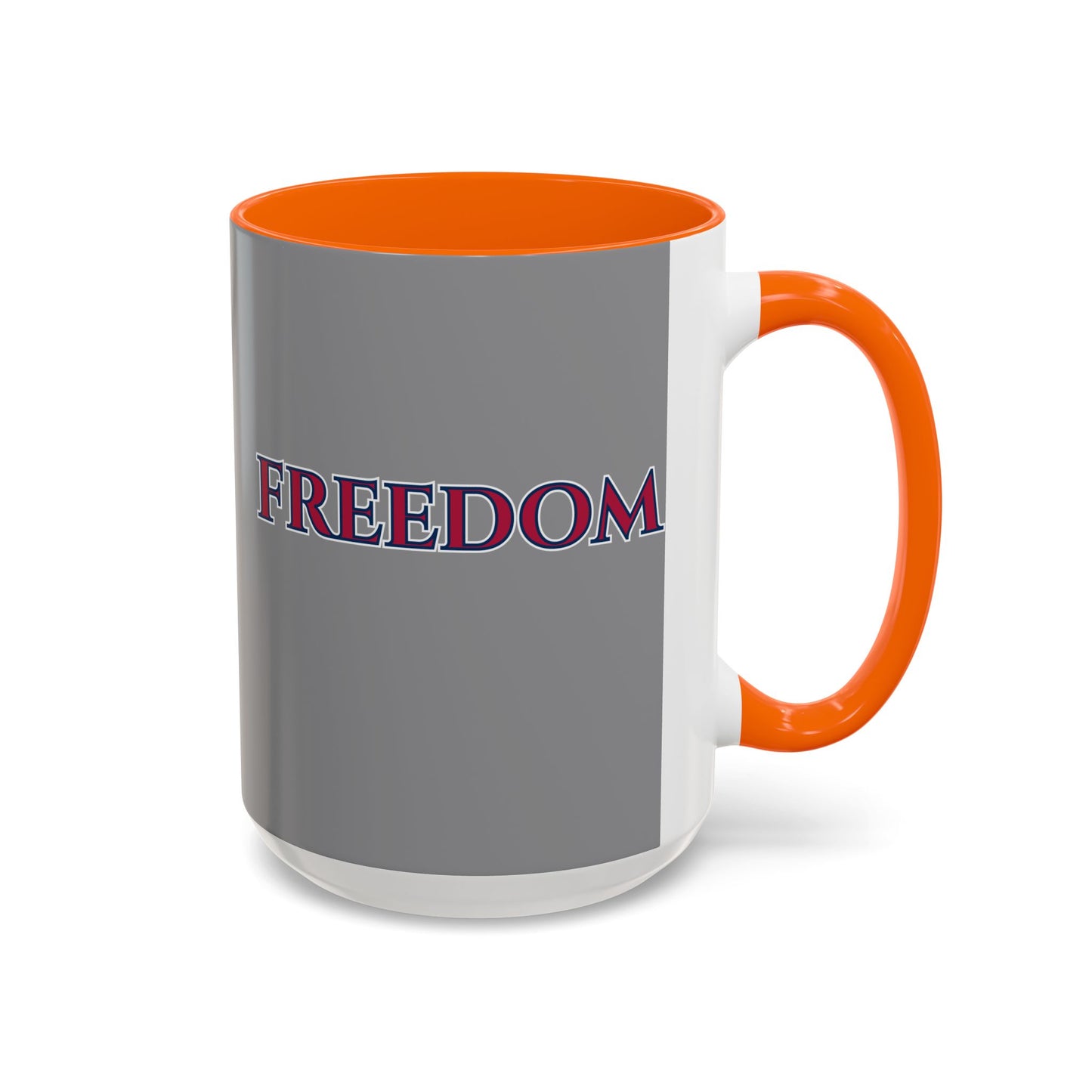 Freedom, Grey Accent Mug by theGreenDragonTavern.shop