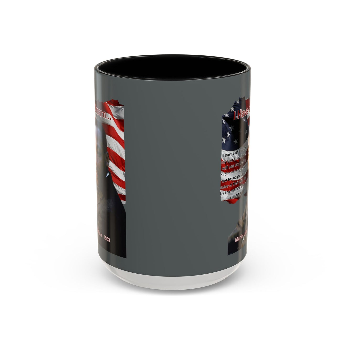 "I Have a Dream" MLKJr Grey Accent Mug by theGreenDragonTavern.shop