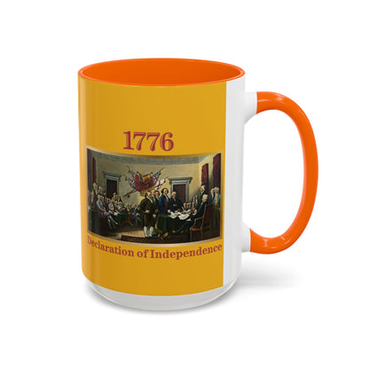 Declaration of Independence Yellow Accent Mug by theGreenDragonTavern.shop
