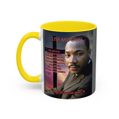 Use Me God, MLK Jr Grey Accent Mug by theGreenDragonTavern.shop