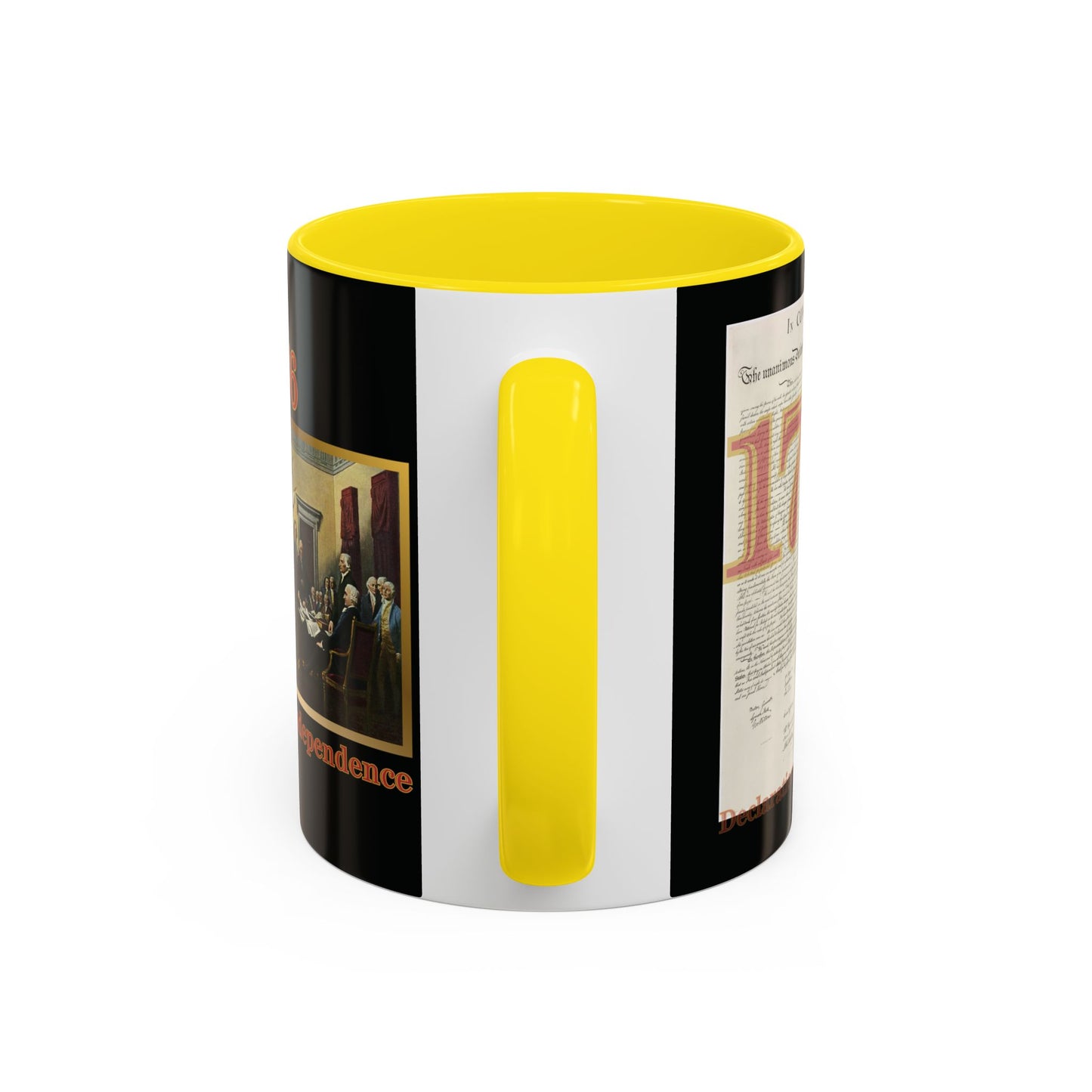 Declaration of Independence Black Accent Mug by theGreenDragonTavern.shop