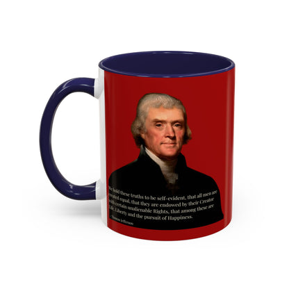 We hold these truths to be self-evident Red Accent Mug by theGreenDragonTavern.shop