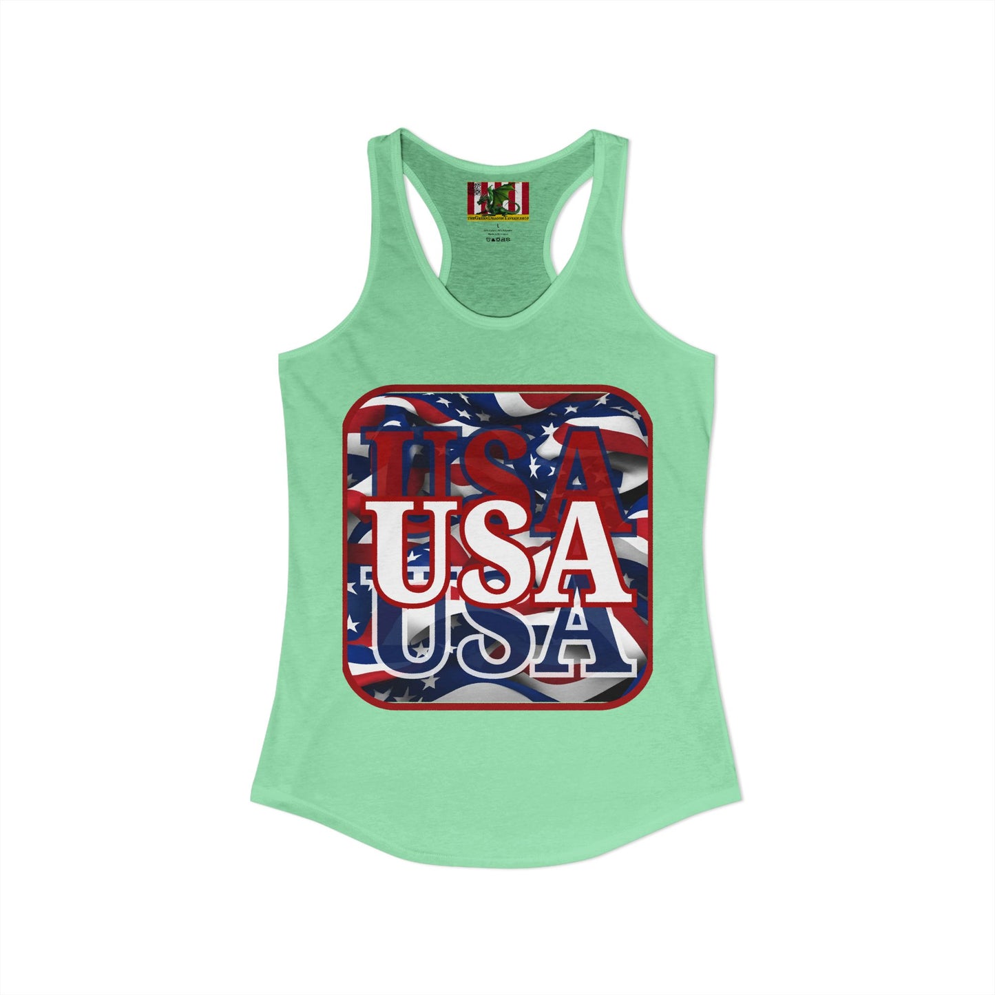 Red WHITE and Blue USA Patriot Women's Racerback Tank Top by theGreenDragonTavern.shop