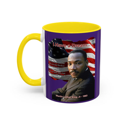 "I Have a Dream" MLKJr Purple Accent Mug by theGreenDragonTavern.shop
