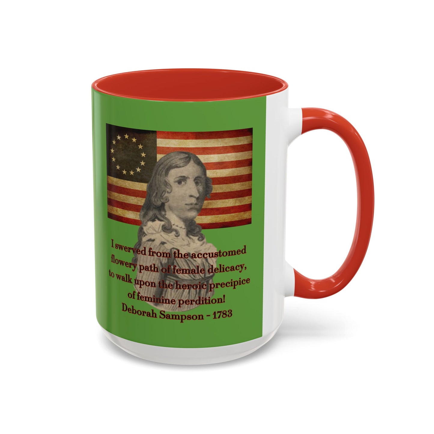 Deborah Sampson, America's Mulan Green Accent Mug by theGreenDragonTavern.shop