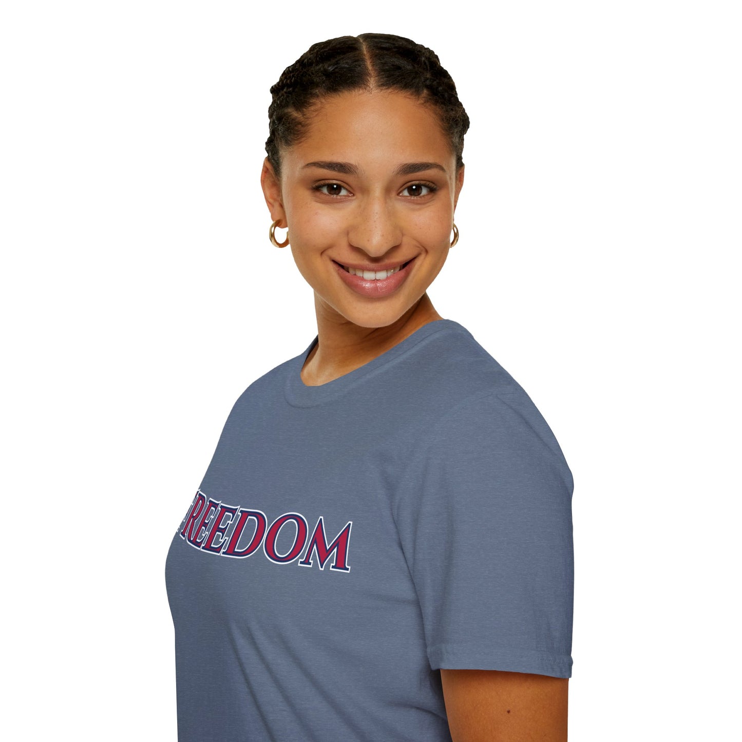 Freedom, Red font, Dark colors Unisex T-Shirt by theGreenDragonTavern.shop