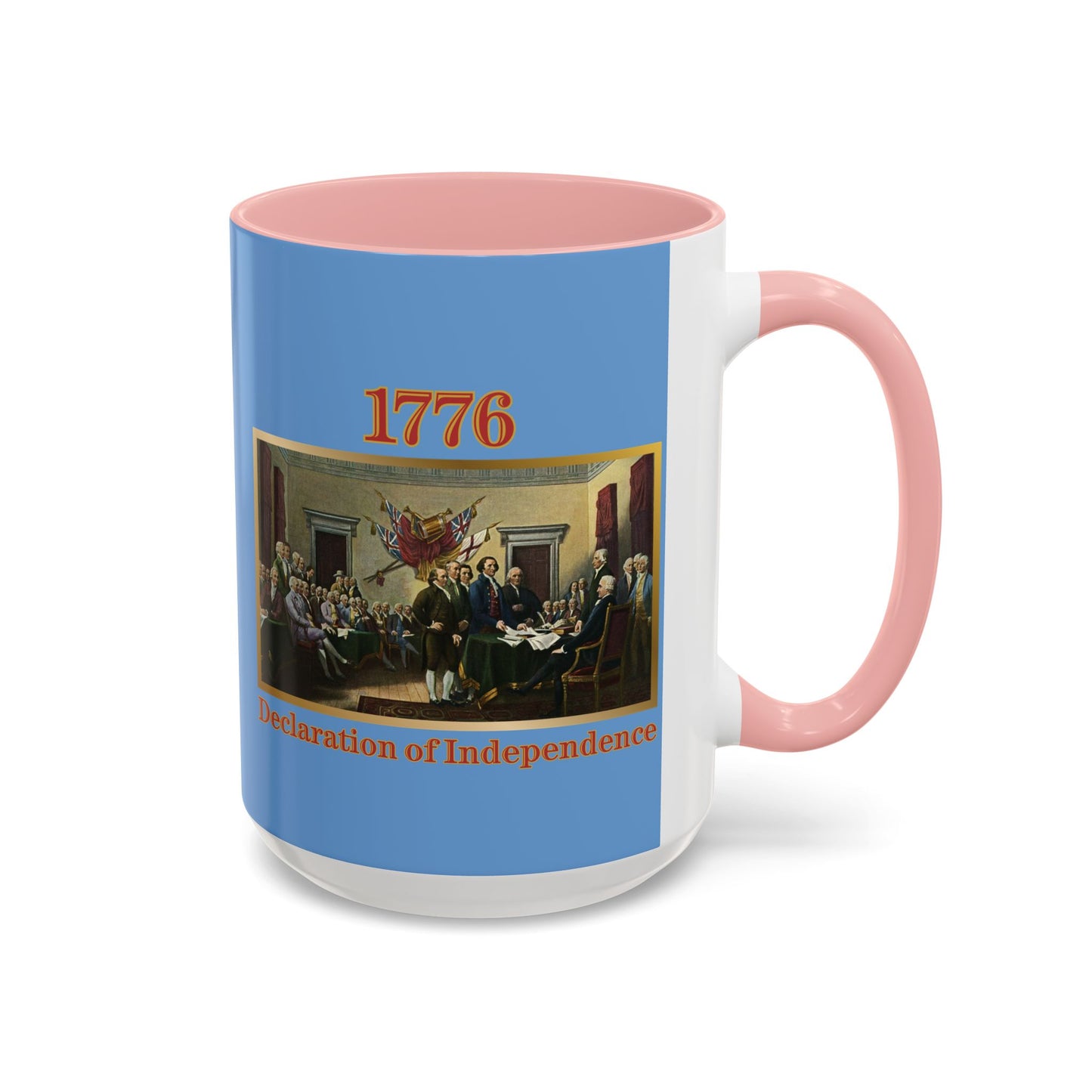 Declaration of Independence Light Blue Accent Mug by theGreenDragonTavern.shop
