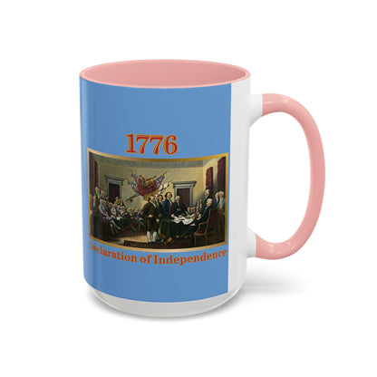 Declaration of Independence Light Blue Accent Mug by theGreenDragonTavern.shop