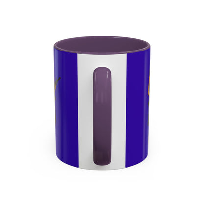 Hula Girl Packin' Heat Dark Purple Accent Mug by theGreenDragonTavern.shop