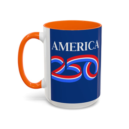 America 250 Dark Blue Accent Mug by theGreenDragonTavern.shop