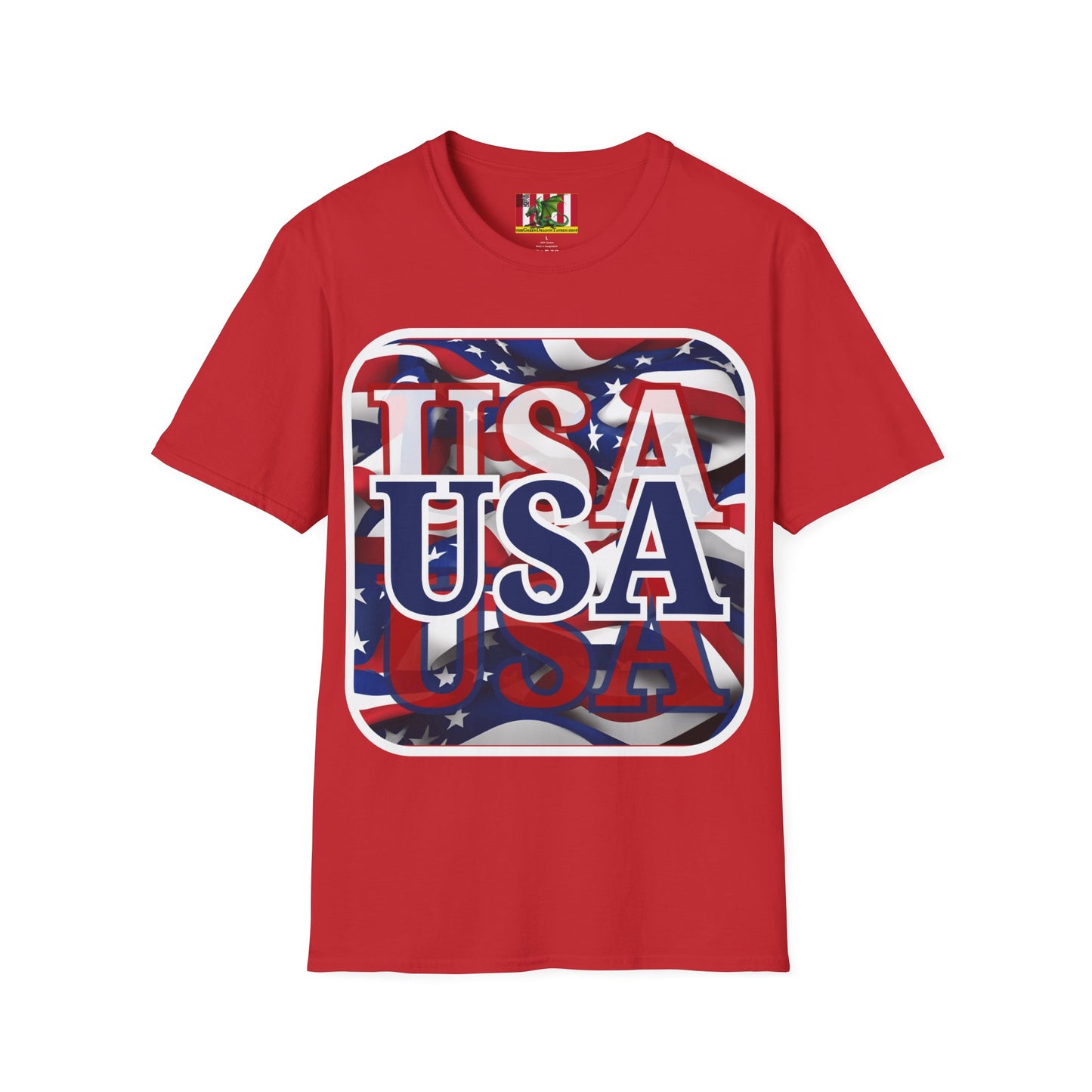 Red White and BLUE USA Patriot Light colors Unisex T-Shirt by theGreenDragonTavern.shop