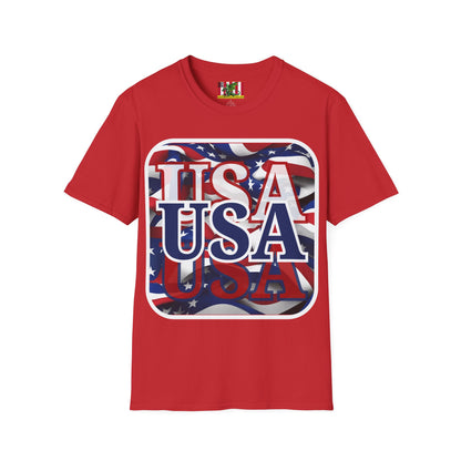 Red White and BLUE USA Patriot Light colors Unisex T-Shirt by theGreenDragonTavern.shop