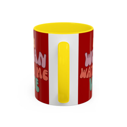 I Am Woman Watch Me Vote Red Accent Mug by theGreenDragonTavern.shop