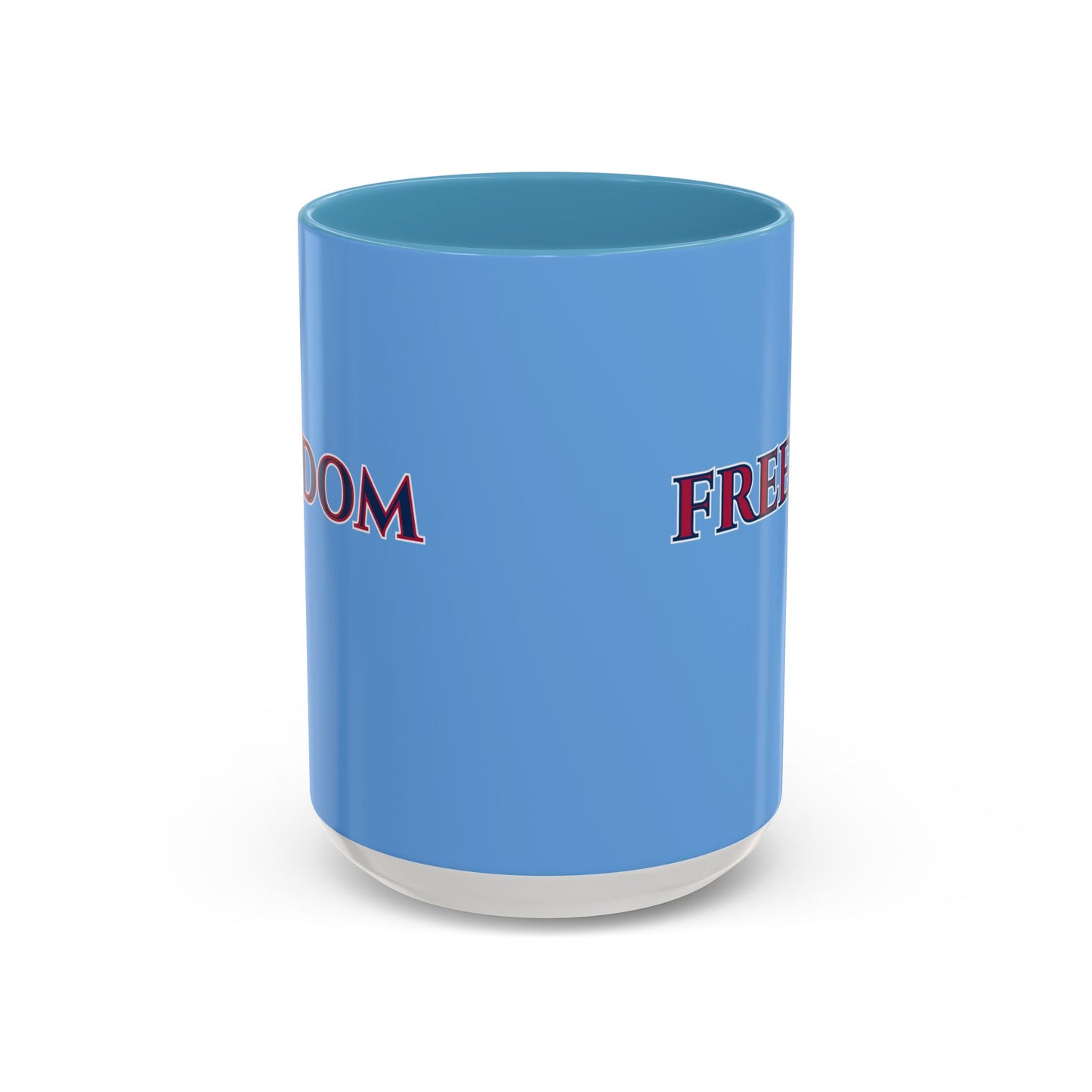 Freedom, Light Blue Accent Mug by theGreenDragonTavern.shop