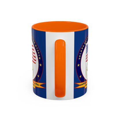 DeLand Naval Air Station Museum Blue Accent Mug by theGreenDragonTavern.shop