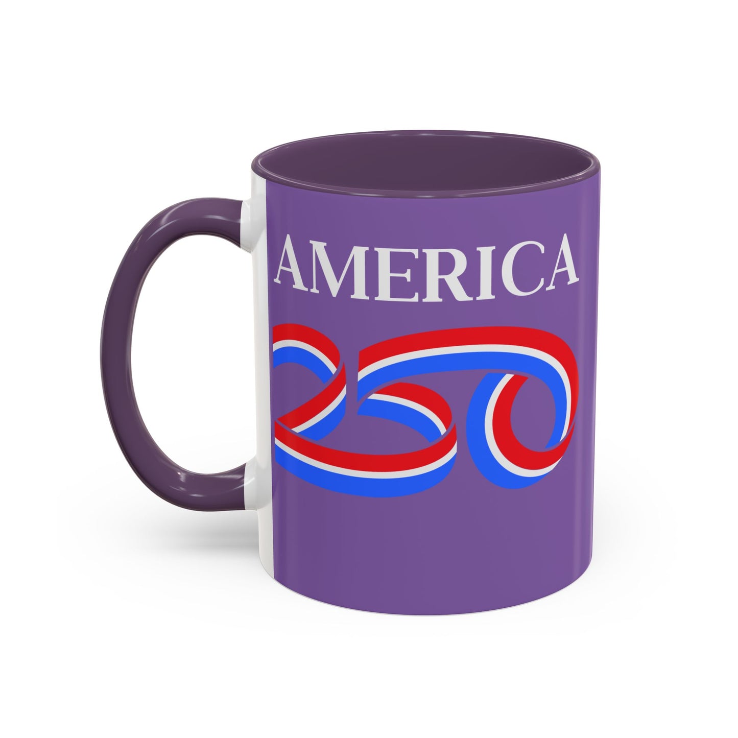 America 250 Light Purple Accent Mug by theGreenDragonTavern.shop