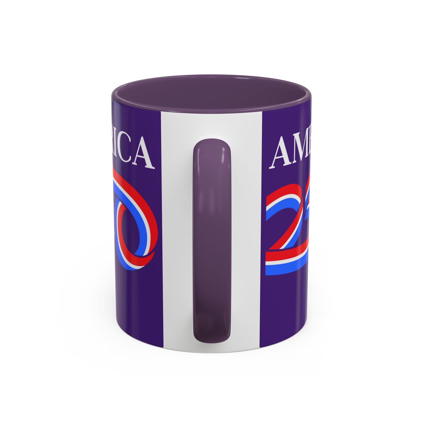 America 250 Dark Purple Accent Mug by theGreenDragonTavern.shop