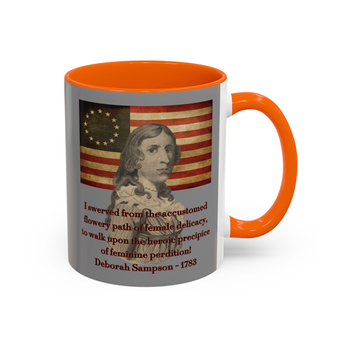 Deborah Sampson, America's Mulan Grey Accent Mug by theGreenDragonTavern.shop