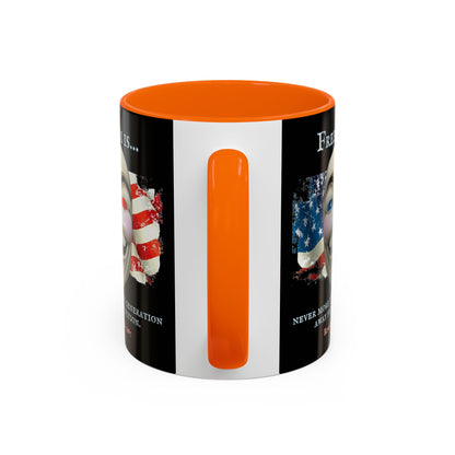 Ronald Reagan Freedom Vendetta Black Accent Mug by theGreenDragonTavern.shop