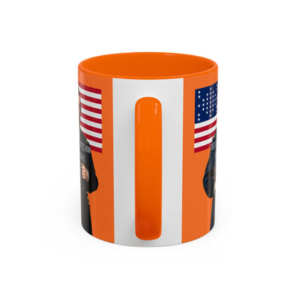 "Traitors and Patriots" Ulysses Grant Orange Accent Mug by theGreenDragonTavern.shop