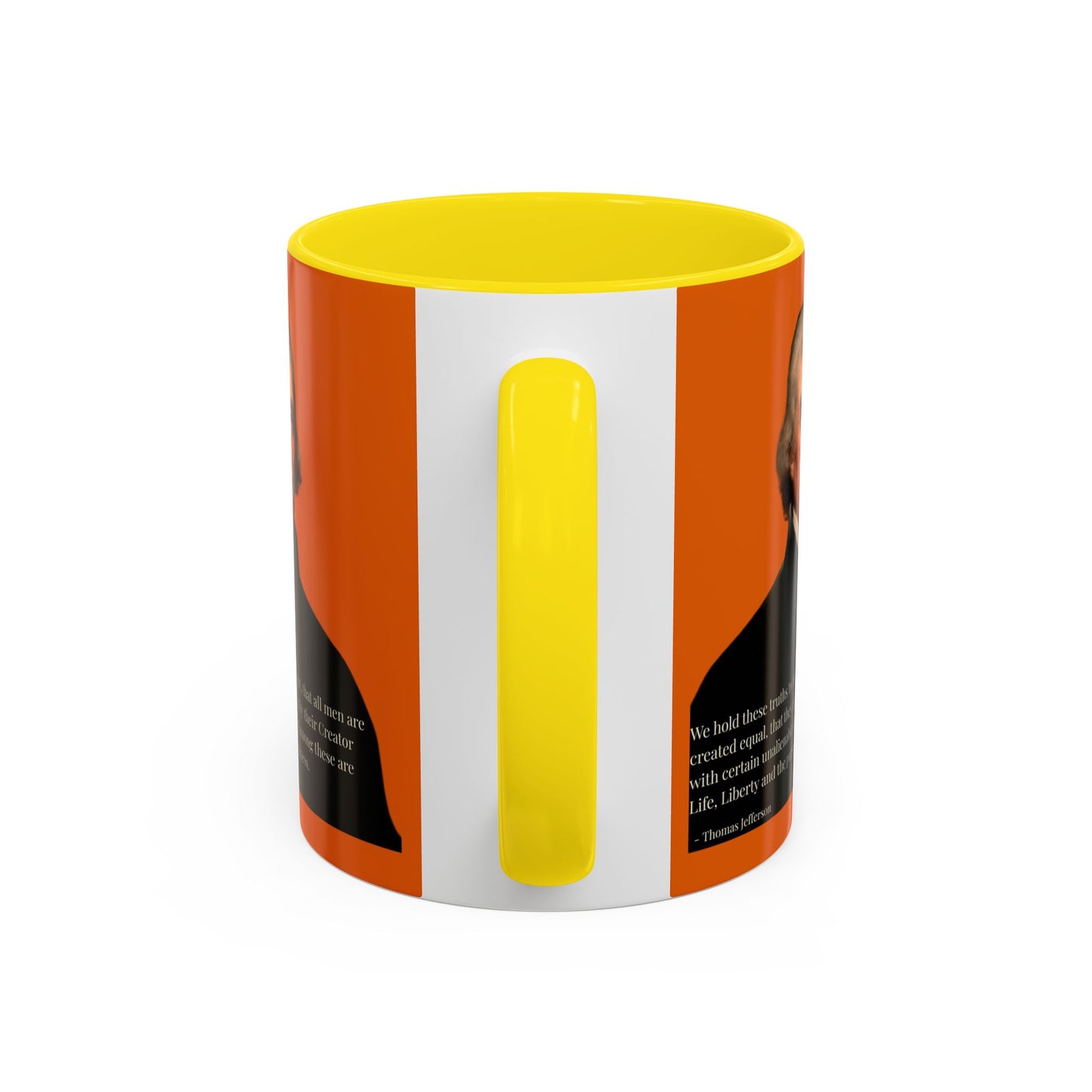 We hold these truths to be self-evident Orange Accent Mug by theGreenDragonTavern.shop