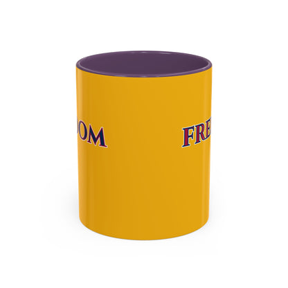 Freedom, Yellow Accent Mug by theGreenDragonTavern.shop