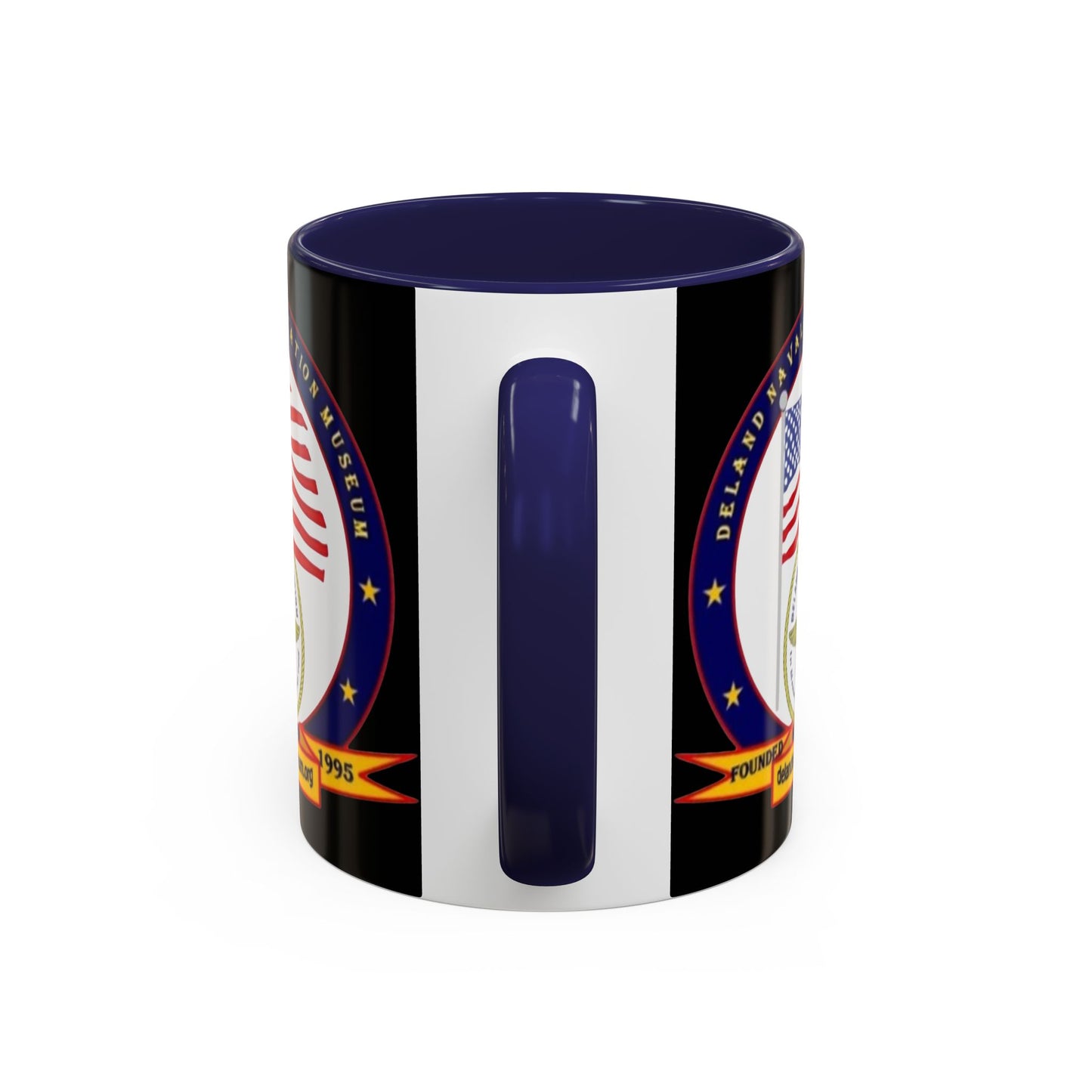 DeLand Naval Air Station Museum Black Accent Mug by theGreenDragonTavern.shop