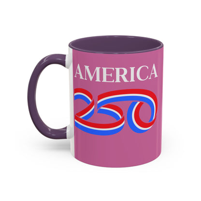 America 250 Pink Accent Mug by theGreenDragonTavern.shop