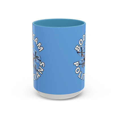 Bodycam the Politicians Drone Light Blue Accent Mug by theGreenDragonTavern.shop