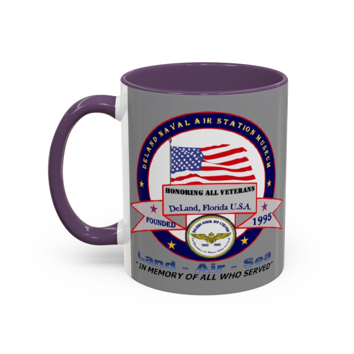DNASM 2-sided, Founding & Student Art w/WhiteBG Grey Accent Mug by theGreenDragonTavern.shop
