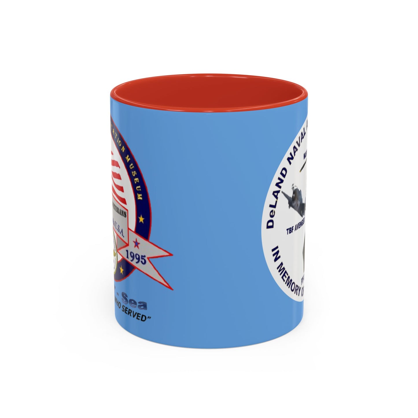 DNASM 2-sided, Founding & Student Art w/WhiteBG Light Blue Accent Mug by theGreenDragonTavern.shop