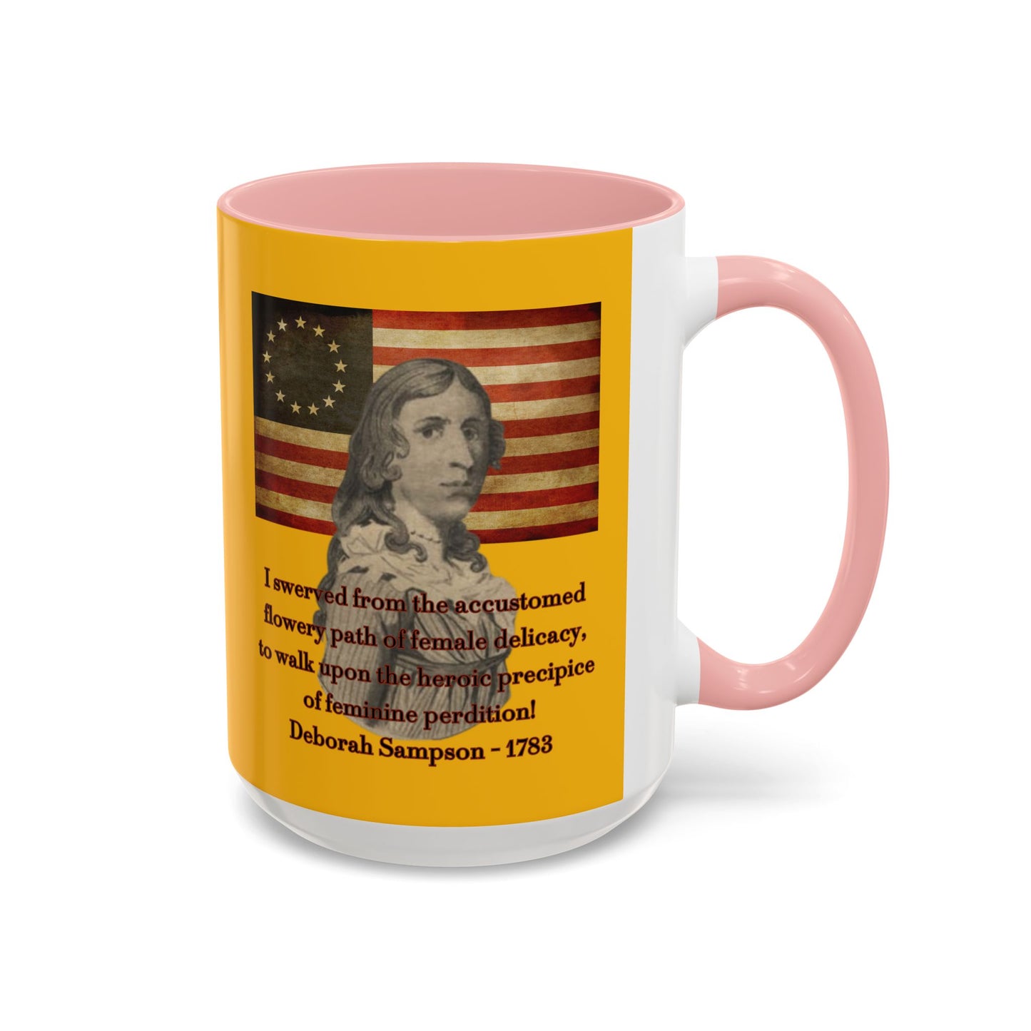 Deborah Sampson, America's Mulan Yellow Accent Mug by theGreenDragonTavern.shop