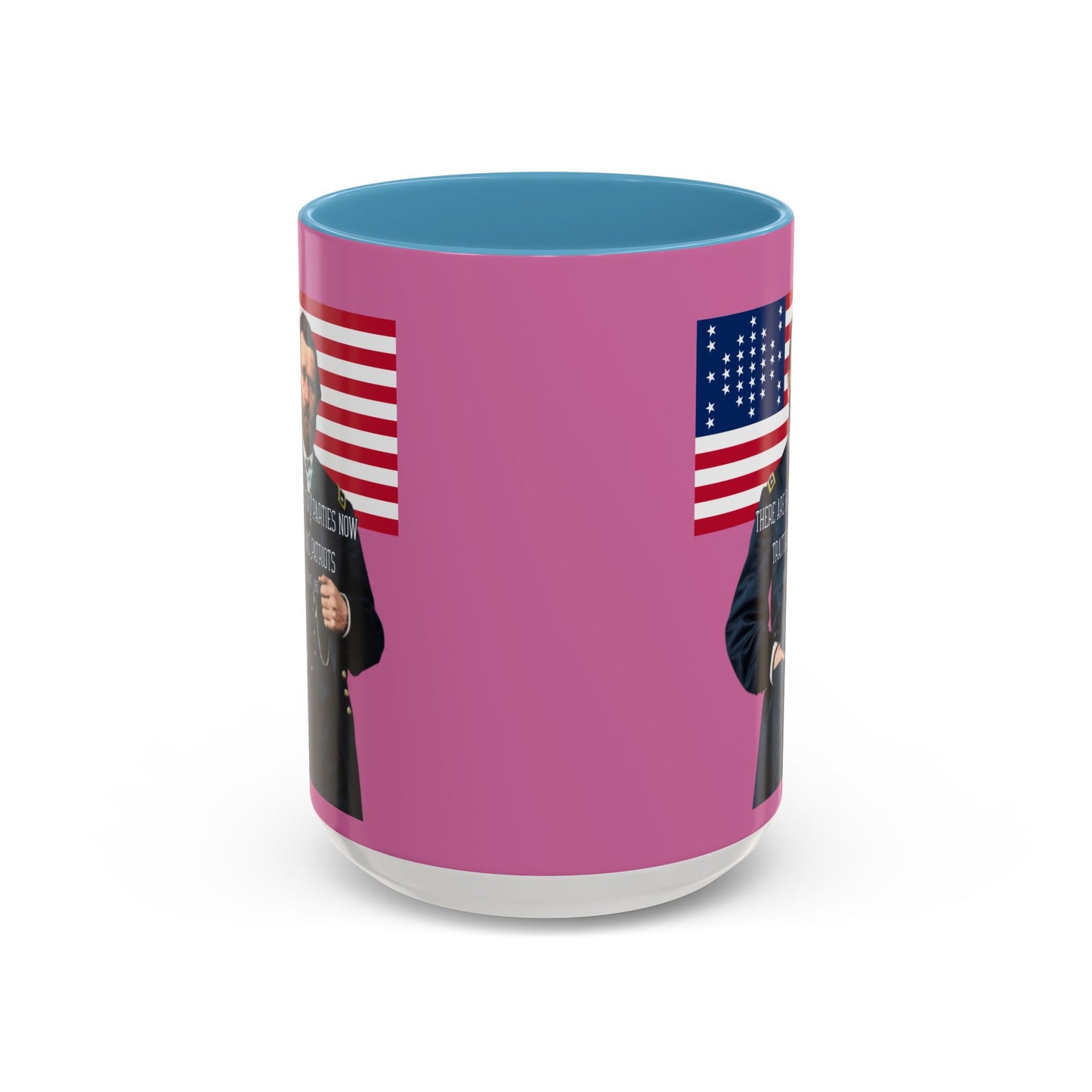 "Traitors and Patriots" Ulysses Grant Pink Accent Mug by theGreenDragonTavern.shop