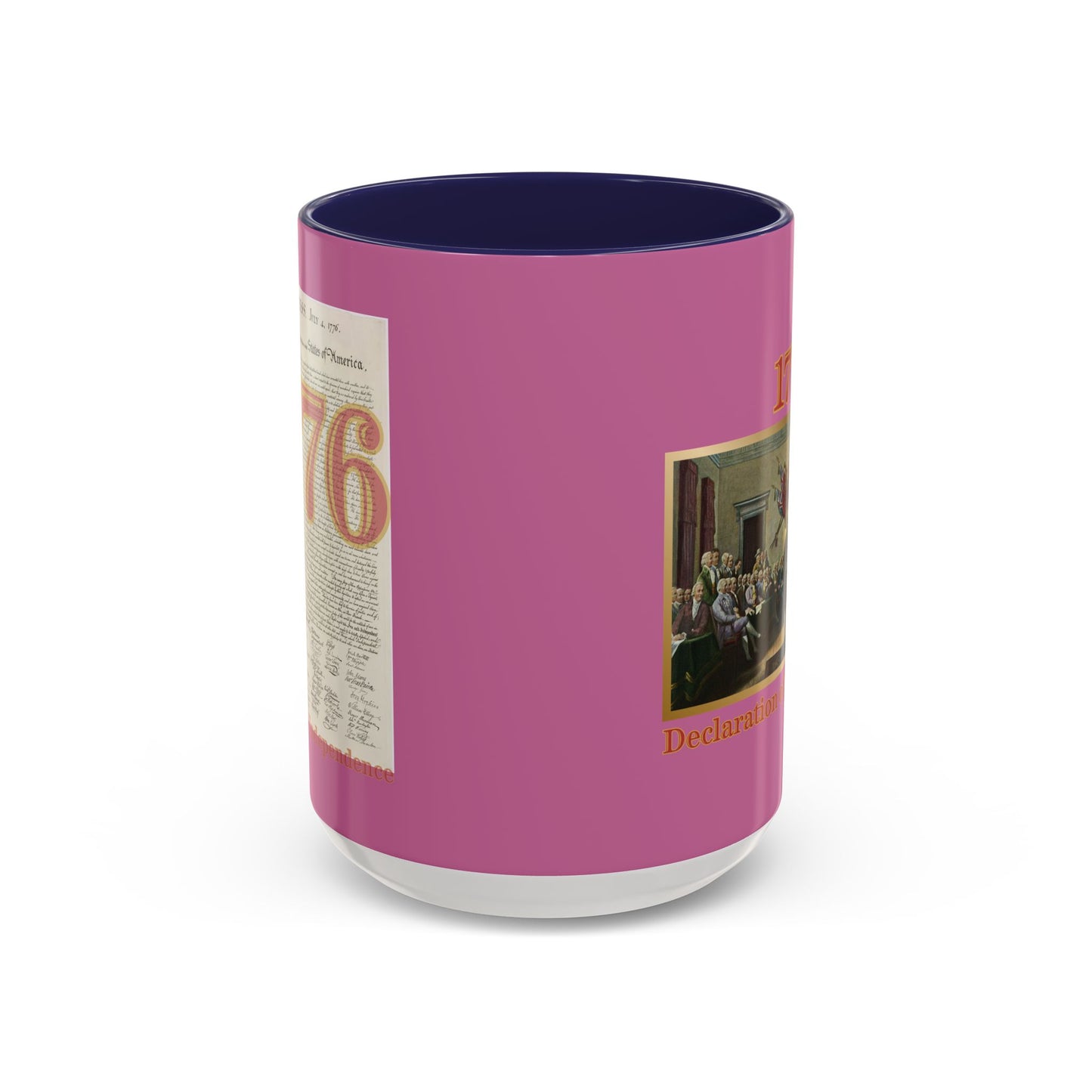 Declaration of Independence Pink Accent Mug by theGreenDragonTavern.shop