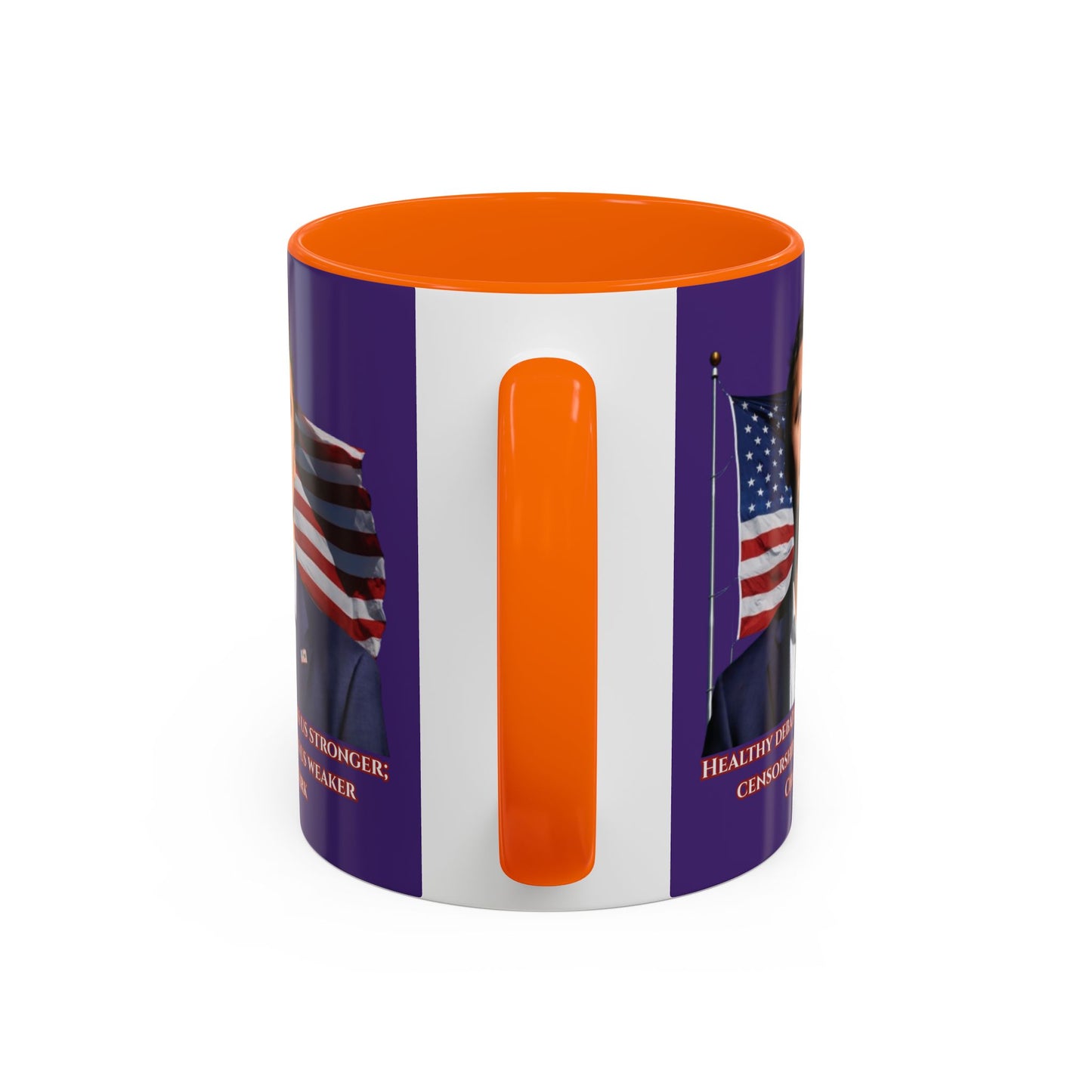 Charlie Kirk, Healthy Debate Purple Accent Mug by theGreenDragonTavern.shop