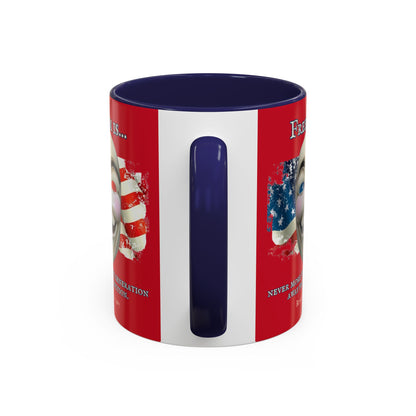 Ronald Reagan Freedom Vendetta Red Accent Mug by theGreenDragonTavern.shop