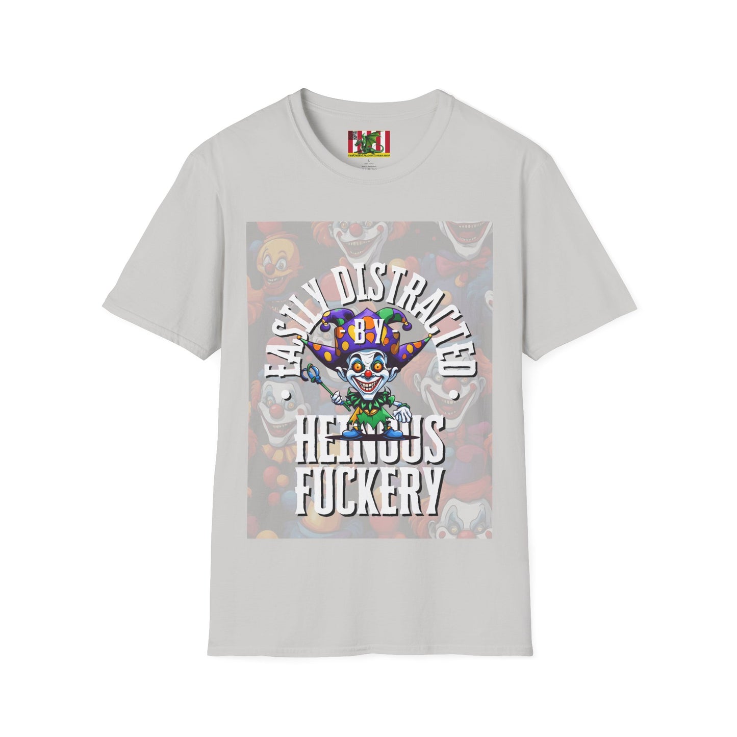 Easily Distracted by Heinous Fuckery Little Jincs Light colors Unisex T-Shirt by theGreenDragonTavern.shop