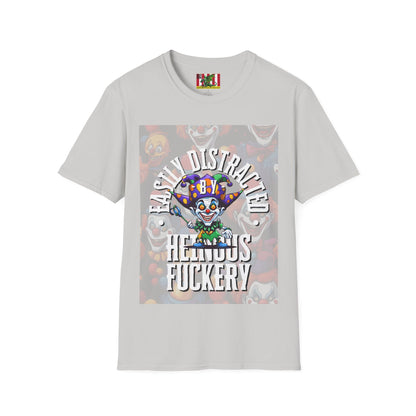 Easily Distracted by Heinous Fuckery Little Jincs Light colors Unisex T-Shirt by theGreenDragonTavern.shop
