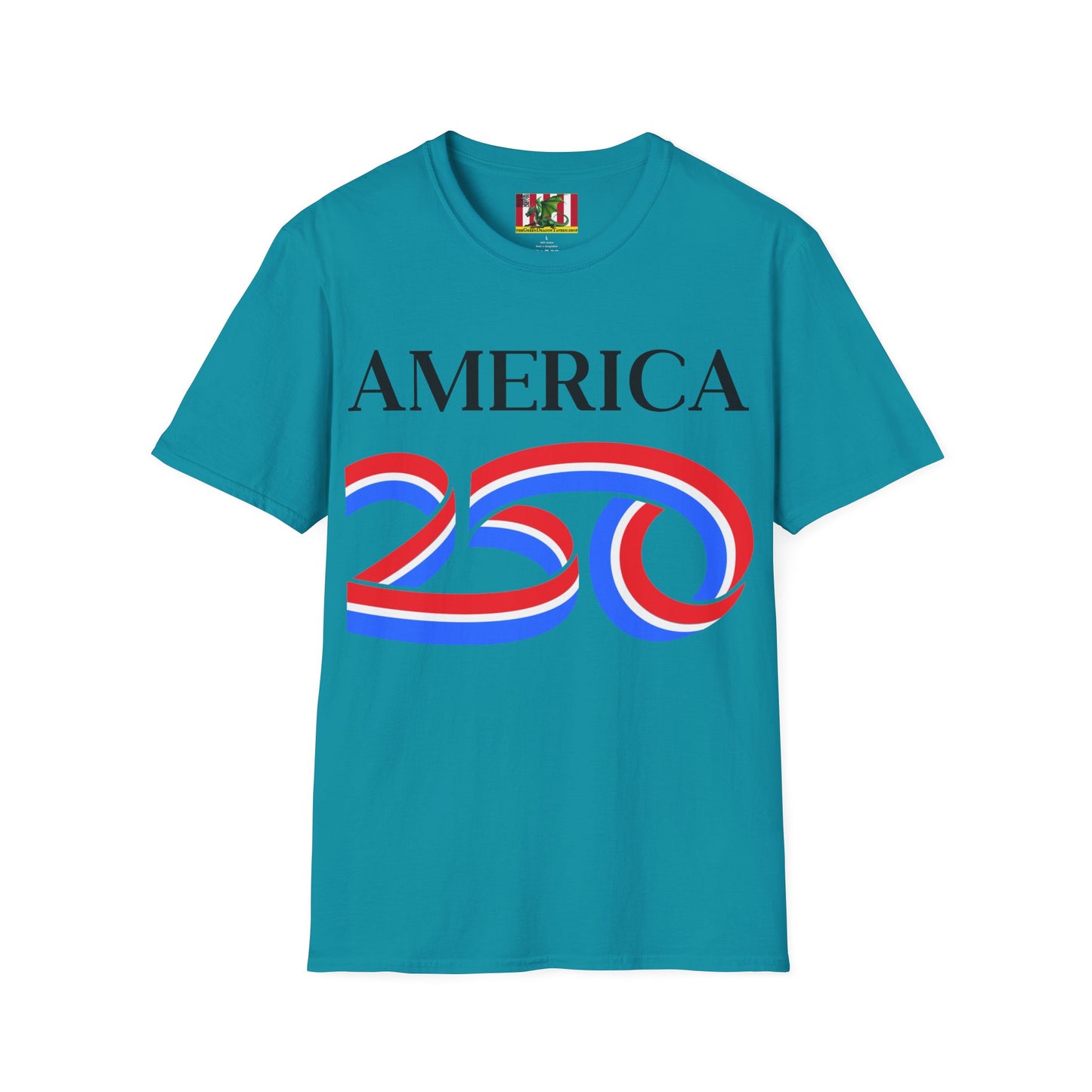 America 250 Black font, Dark colors, Unisex T-Shirt by theGreenDragonTavern.shop