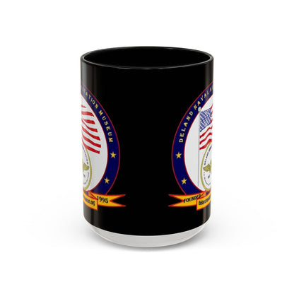 DeLand Naval Air Station Museum Black Accent Mug by theGreenDragonTavern.shop