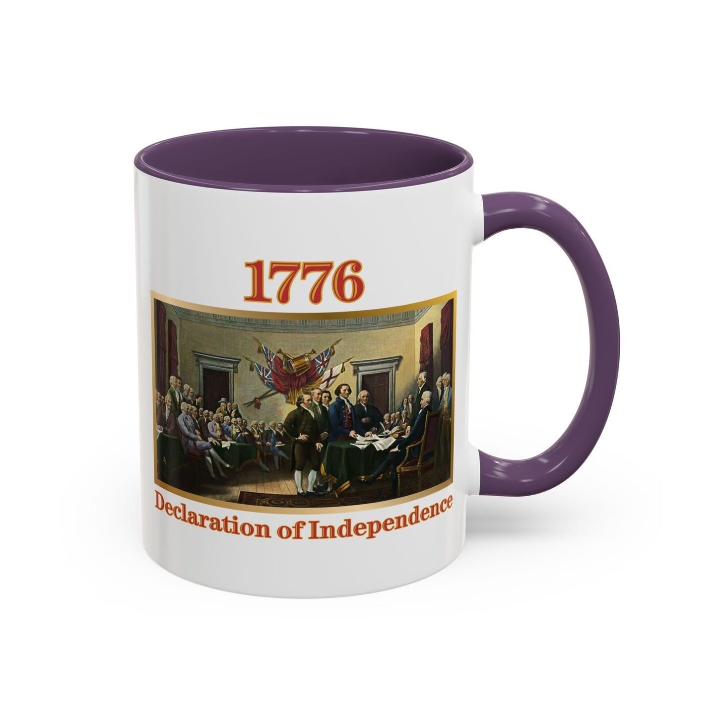 Declaration of Independence White Accent Mug by theGreenDragonTavern.shop