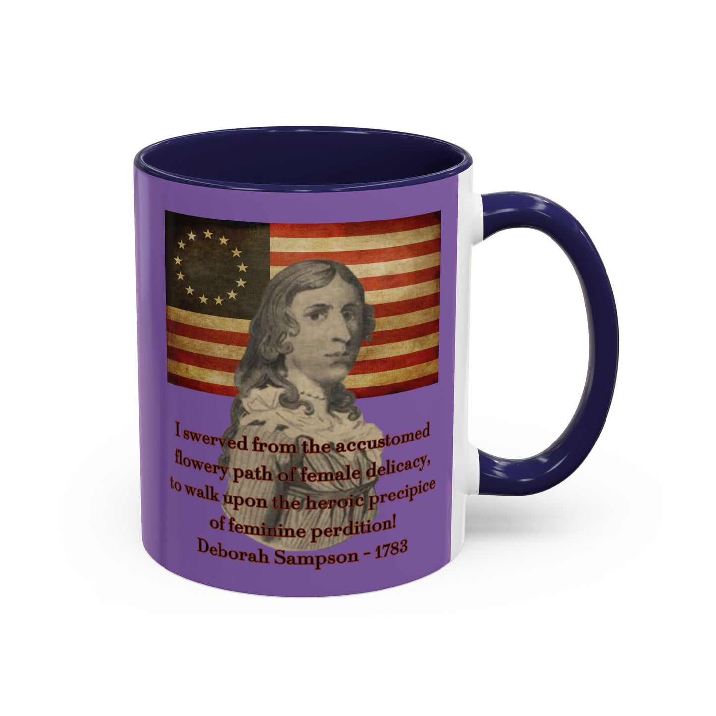Deborah Sampson, America's Mulan Light Purple Accent Mug by theGreenDragonTavern.shop