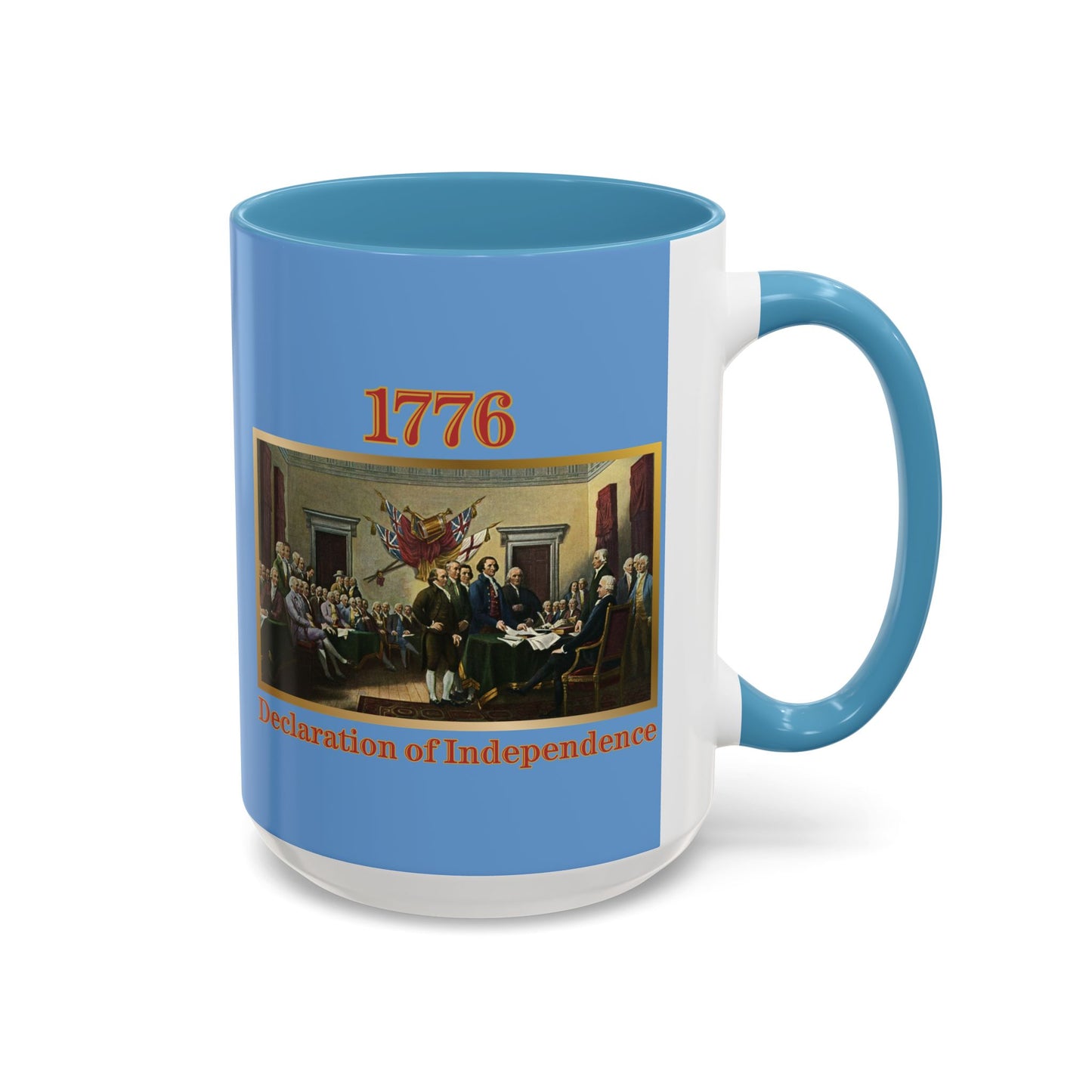 Declaration of Independence Light Blue Accent Mug by theGreenDragonTavern.shop